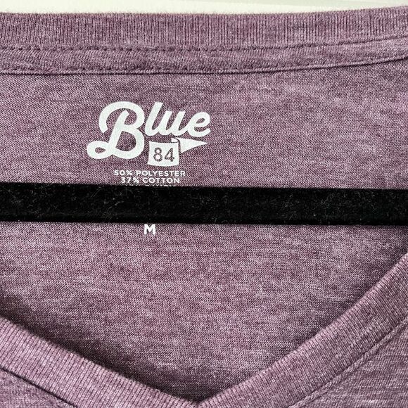 Santa Monica, CA logo V neck short sleeve purple tee shirt. M - Picture 3 of 4